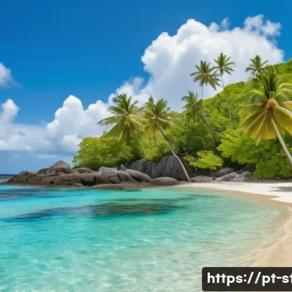 세인트빈센트 그레나딘에서 주의할 점 - A vibrant tropical beach scene in Saint Vincent and the Grenadines during the dry season, showcasing...