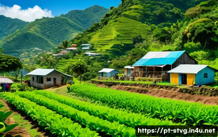 세인트빈센트 그레나딘의 주요 정치 이슈 - A vibrant rural community in Saint Vincent and the Grenadines practicing sustainable organic farming...